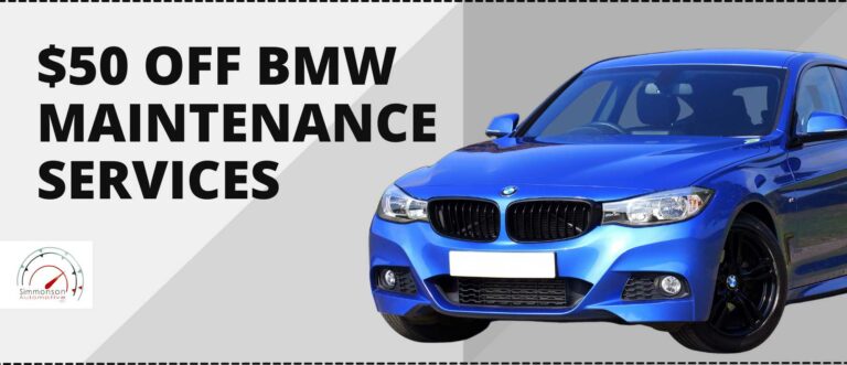 BMW maintenance specials coupon Simmonson Automotive
